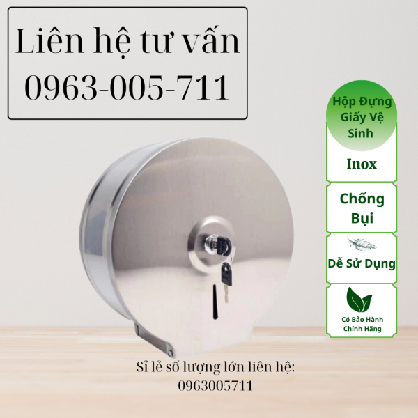 Hộp Đựng Giấy Vệ Sinh Cuộn Lớn Inox 4