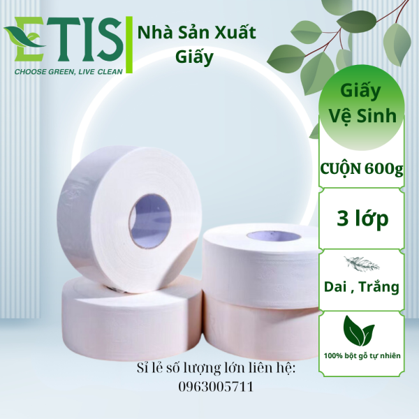 Giấy Vệ Sinh Cuộn Lớn 600g 3 Lớp 4