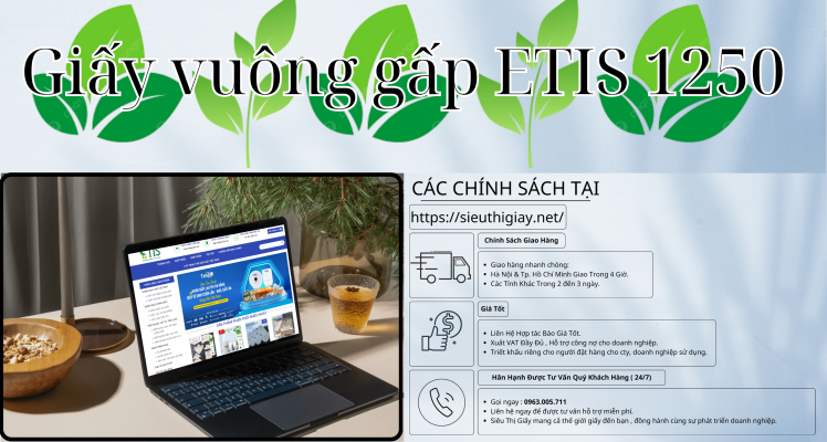 Giấy vuông gấp ETIS 1250 8