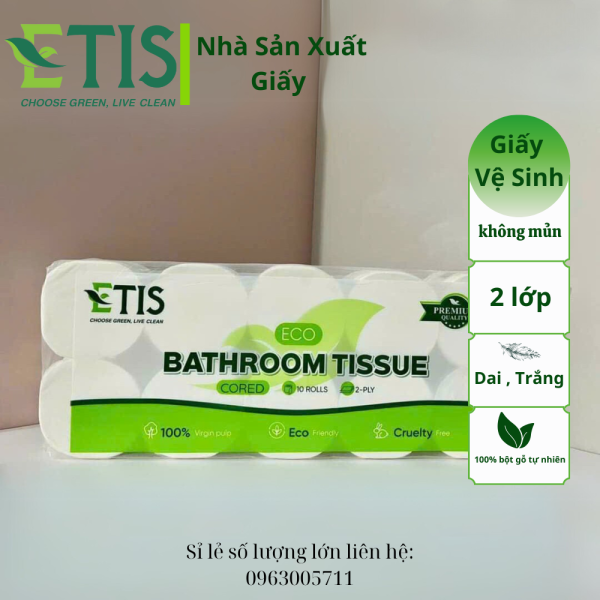 Giấy vệ sinh Etis - E500 10 cuộn không lõi 2 lớp 6