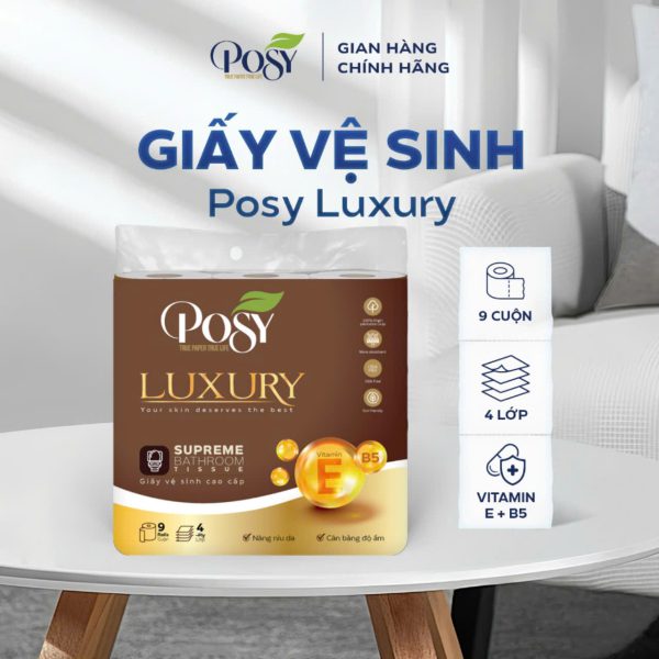 Giấy vệ sinh POSY cao cấp kháng khuẩn 4 lớp 5