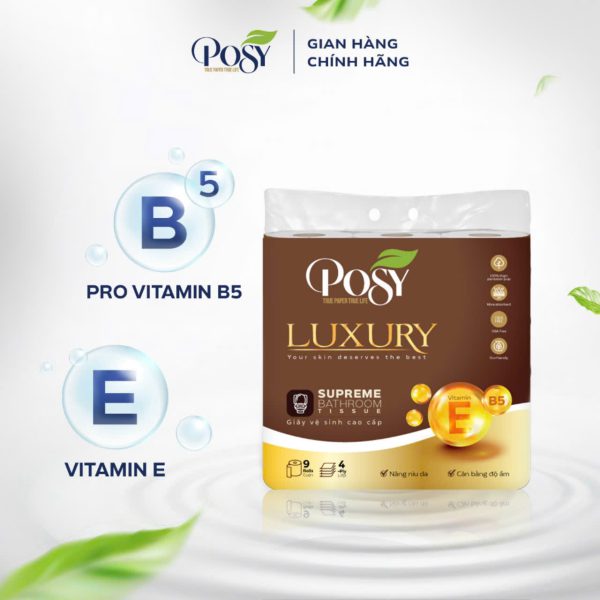 Giấy vệ sinh POSY cao cấp kháng khuẩn 4 lớp 6